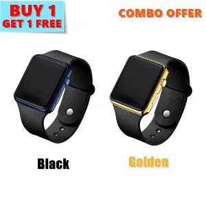 BUY 1 GET 1, Colorful Square LED Digital Sports Water Resistance LED Wristwatch