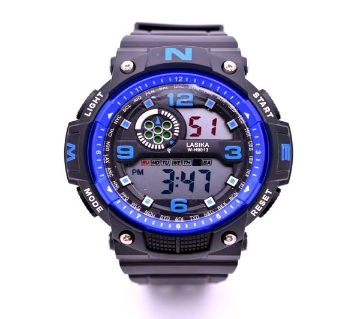 LASIKA W-H9013 Waterproof Silicon Watch for Men With Box - Blue