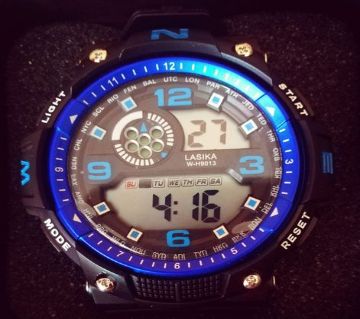 LASIKA W-H9013 100% Waterproof Silicon Watch for Men With Lasika Box -  Blue