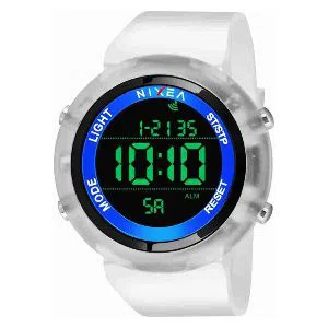 White Color Elegant Sporty Look Digital Mens Watch