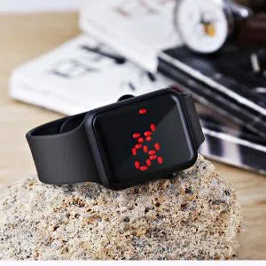 Square LED Digital Sports Watch, Waterproof LED Wrist Watch