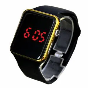 Square LED Digital Sports Watch, Waterproof LED Wrist Watch