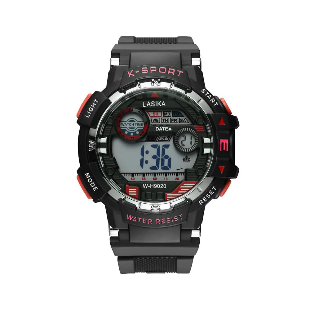 Lasika W-H9020 Sports , 100% Water Resistance Silicon Digital Watch for Men