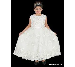 Indiian Baby/girls party Gown-White