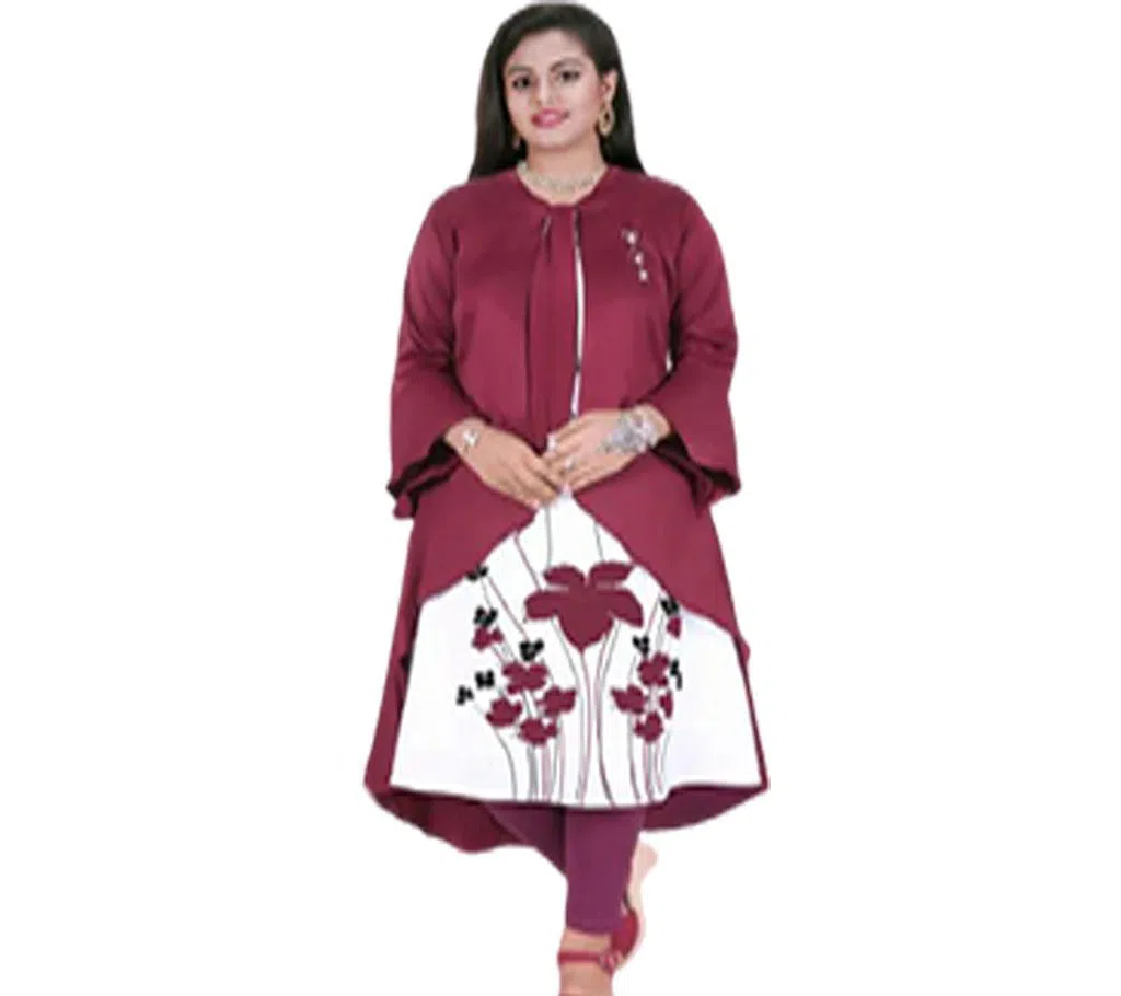 Indian Baby/girls party dress-Maroon & white