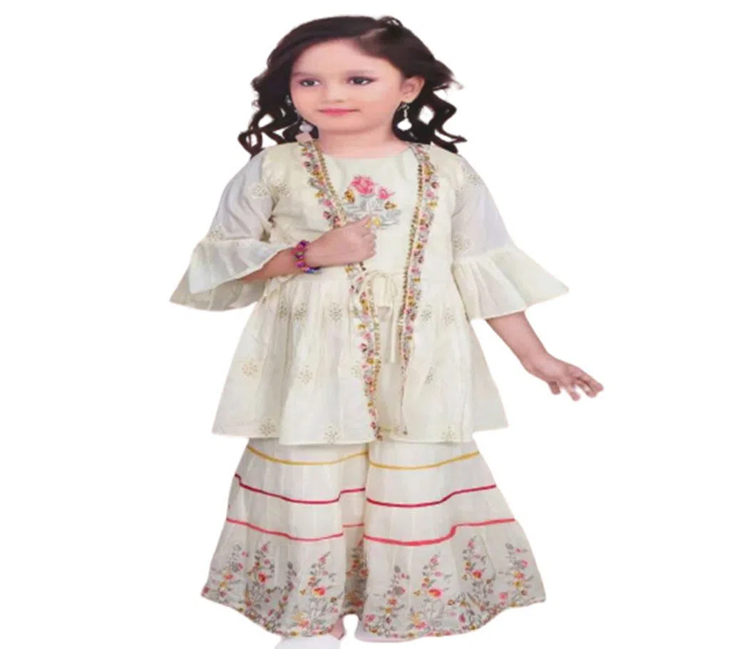 India baby/girls Garara-off White
