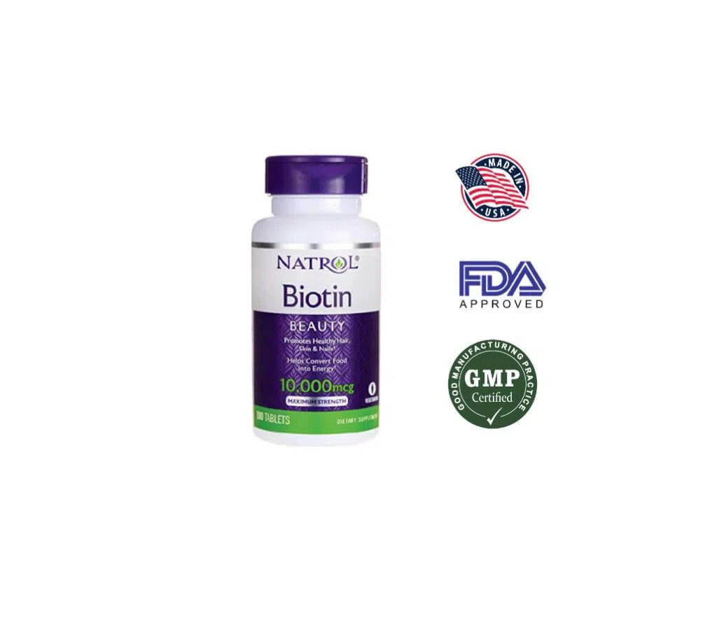 Natrol Biotin Beauty 10,000mcg (Tablets 100 ) USA