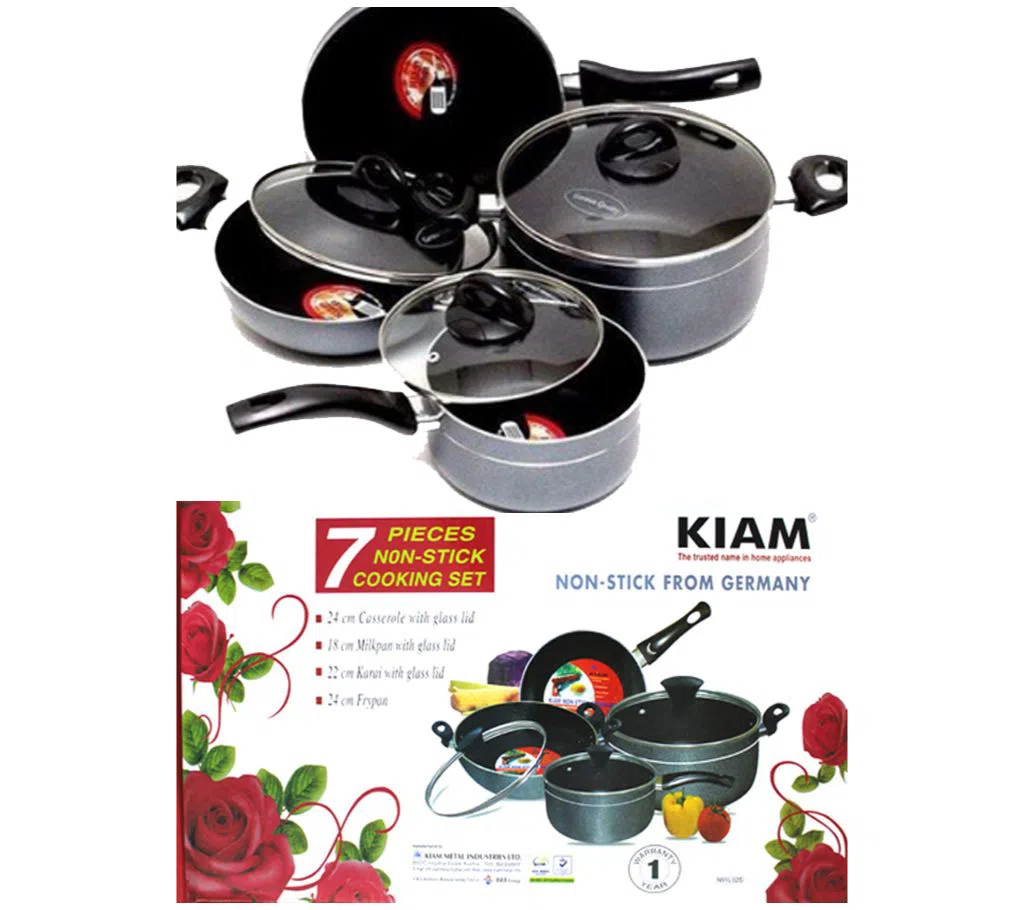 Kiam Non-Stick 7 Pcs Cookware Set