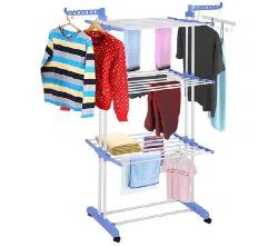 Foldable 3 tier clothes drying rack