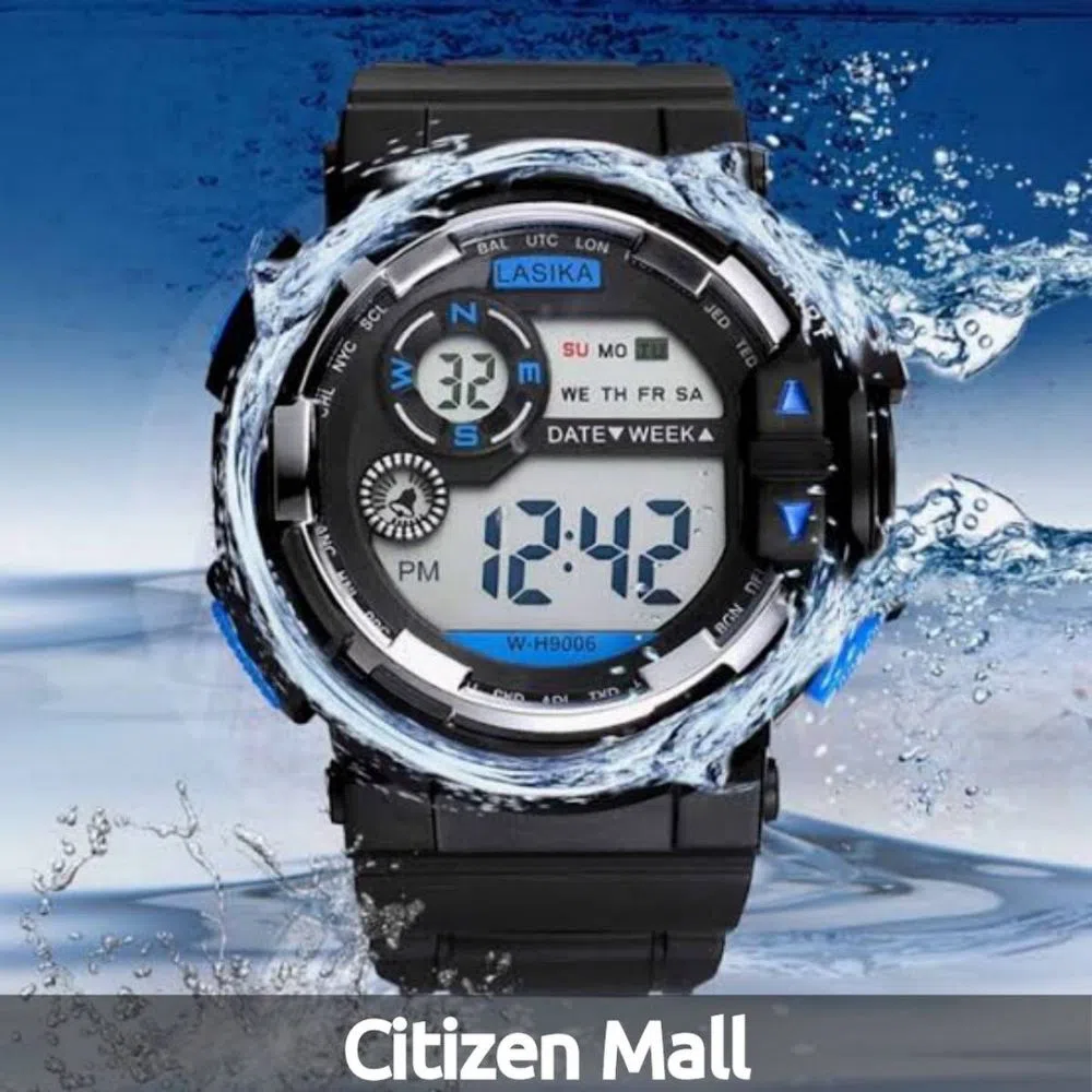 Boys Digital Waterproof Sport Fashion  Military Quartz Watch Alarm Day Time LED Wristwatches With BOX