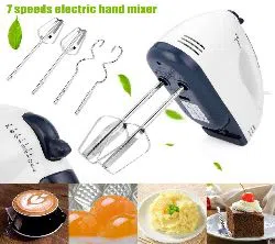 Electric Egg Beater and hand Mixer - White