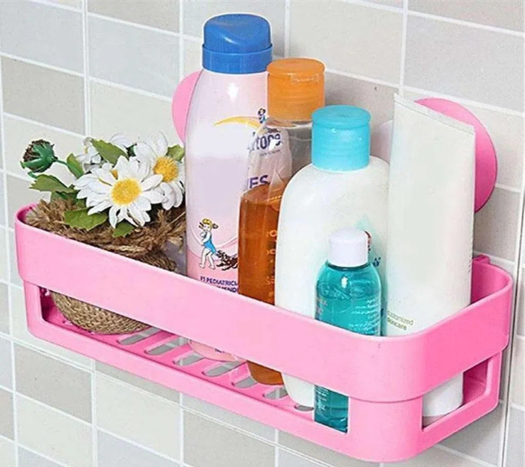 Shelf For Bathroom, Kitchen, Toothbrush and Shower Shelf Storage Rack - Water and Oil Resistant Plastic