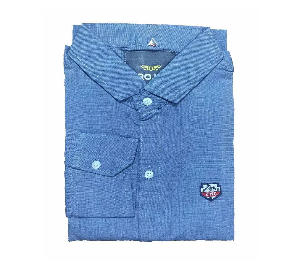 Full sleeve casual shirt for men-navy blue 