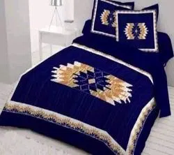 Double size cotton Bedsheet-blue 