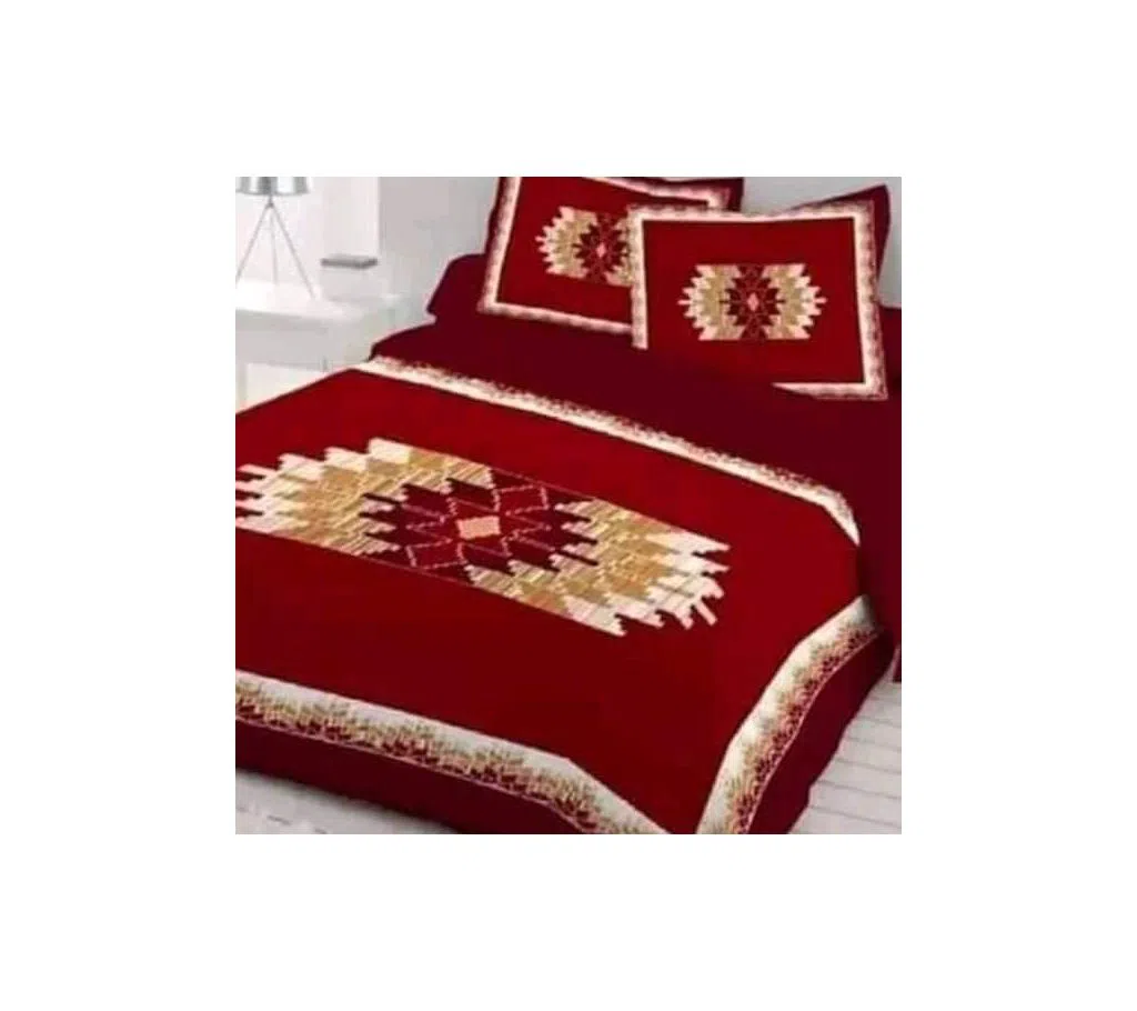 Double size cotton Bedsheet-maroon 