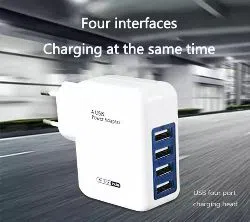 4 Ports USB Travel Wall Charger Adapter with Multi USB Charging port