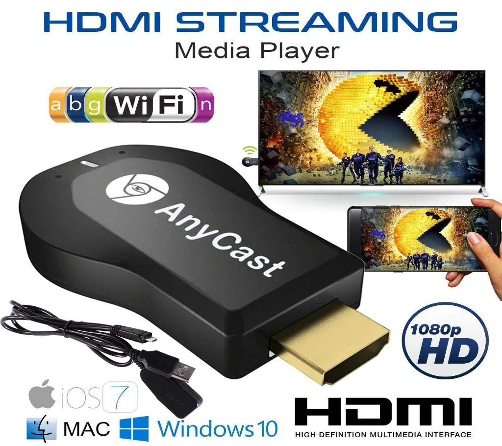Smart Wireless WIFI Display Dongle Receiver AnyCast M2  TV HDMI 1080P