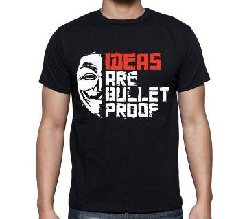 Ideas are bullet proof gents round neck t-shirt 