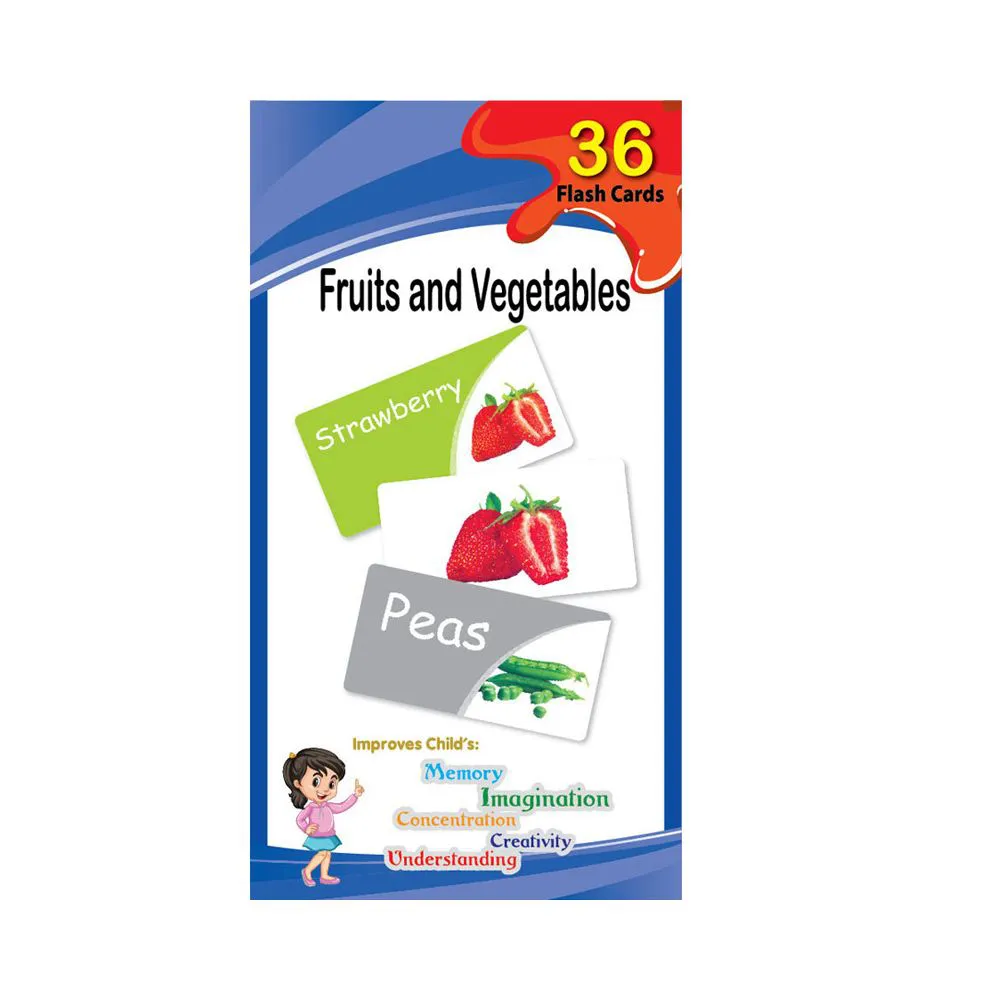 Flash Card- Fruits and Vegetables ( 36 Cards) 