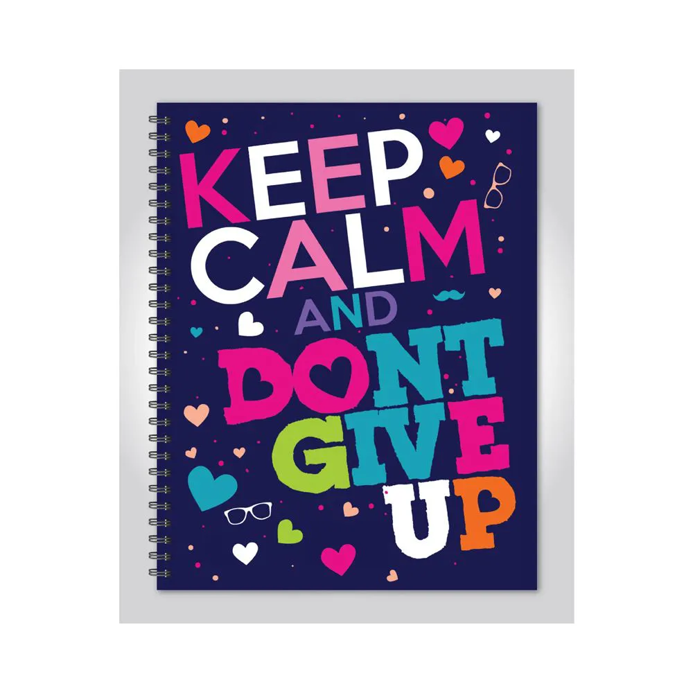 Boi Bichitra Notebook [Keep Calm And Dont Give Up - BBNB0007] Single Line | 200 Pages (Large )