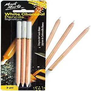 Mont Marte White Charcoal Pencils 2 Pcs MPN0097