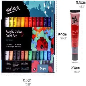 Mont Marte Acrylic Paint Set 24 Colours 36ml
