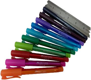 Faber Castell Pen 10 CX Colour Smooth & Bright  কালার রাইটিং সেট  247203
