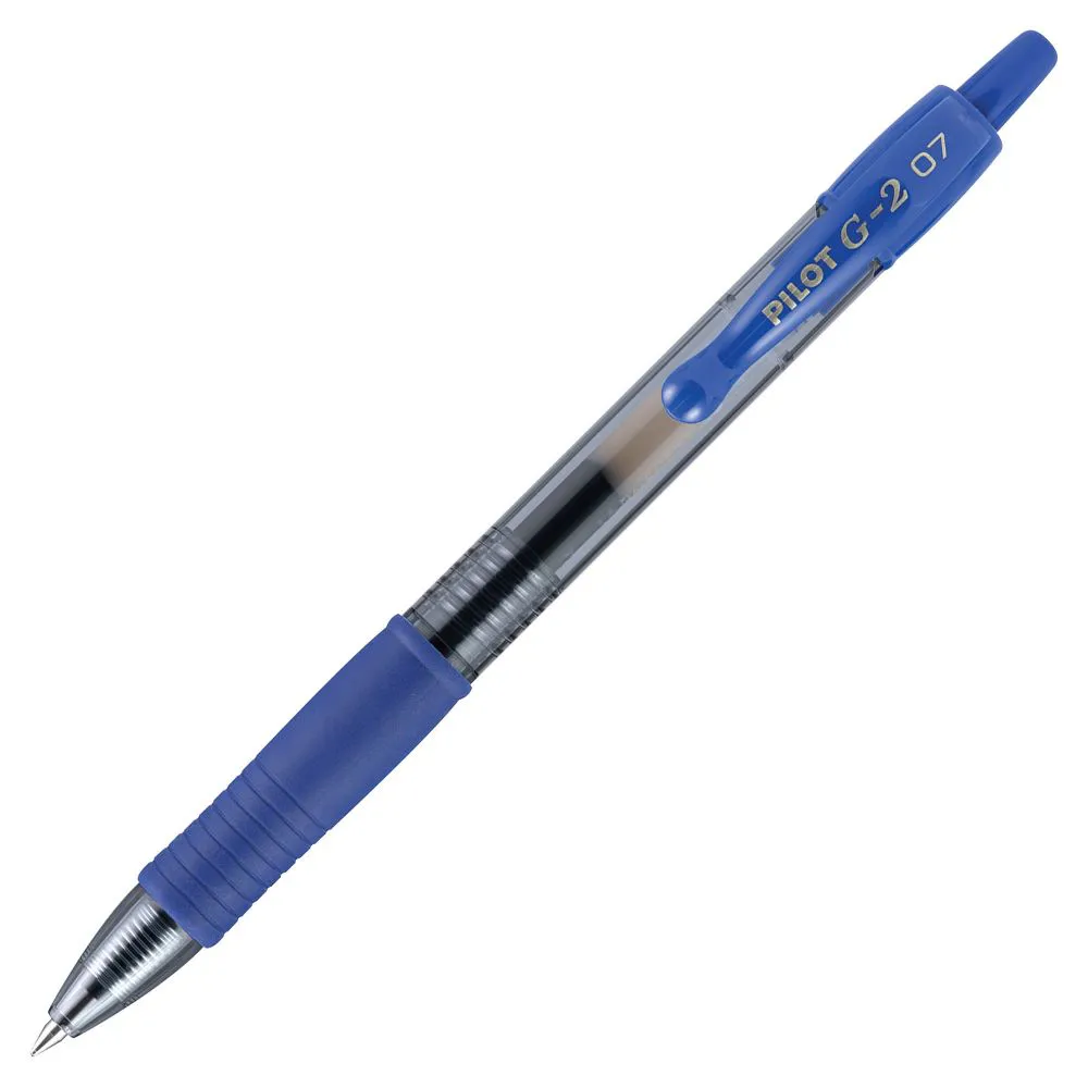 Pilot G-2: Gel Ink Rollerball Pen - Medium Tip | 0.7 mm (Blue)