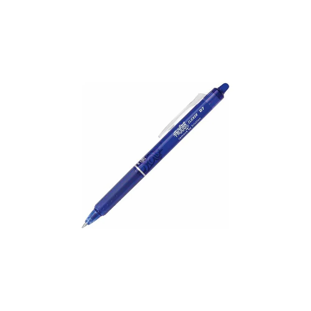 Pilot FriXion Ball Clicker: Gel Ink Rollerball Pen - Medium Tip | 0.7 mm (Blue)
