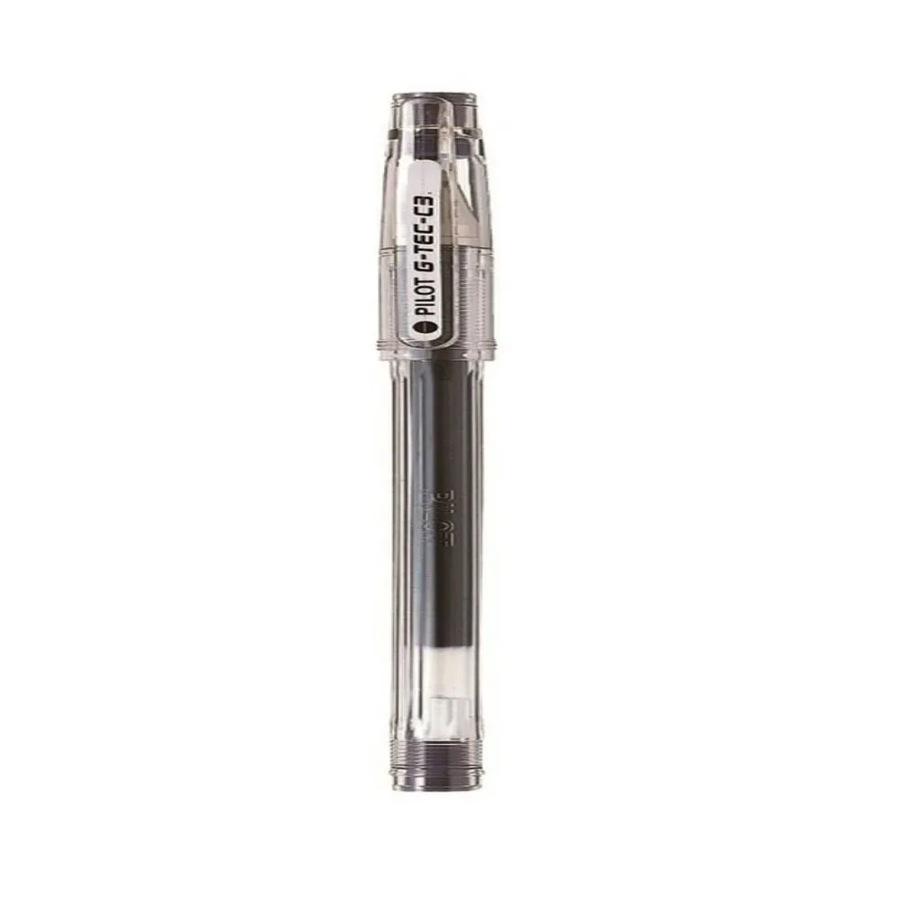 Pilot G-Tec-C3: Gel Ink Rollerball Pen  Needle Point Tip | 0.3 mm (Black)