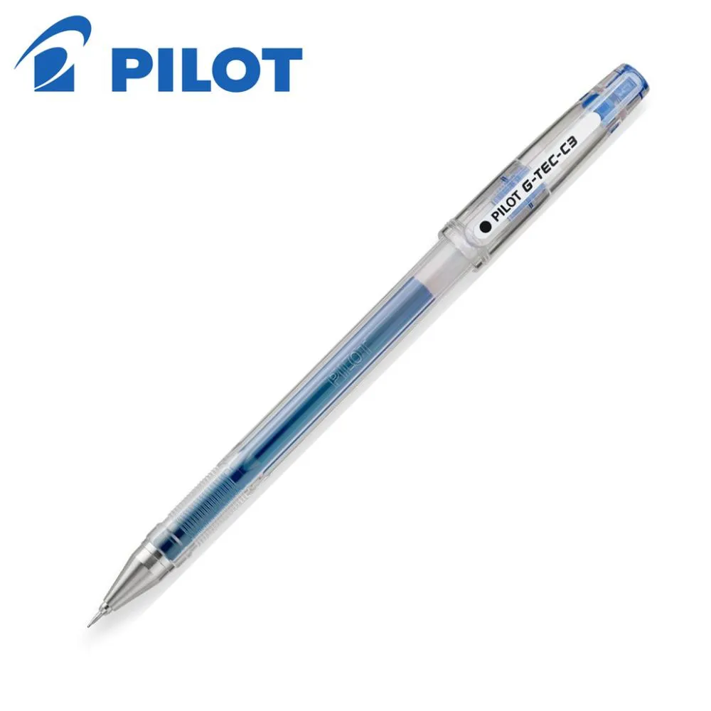 Pilot G-Tec-C3: Gel Ink Rollerball Pen  Needle Point Tip | 0.3 mm (Blue)
