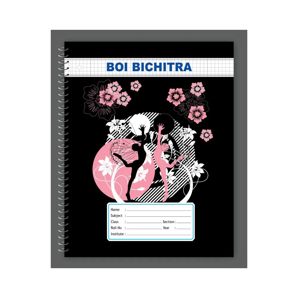 Boi Bichitra Single Line Spiral Copy | 80 GSM | 200 Pages [11.4"x8.6"]