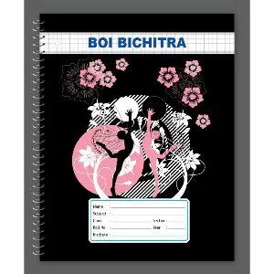 Boi Bichitra Single Line Spiral Copy | 80 GSM | 200 Pages [11.4"x8.6"]
