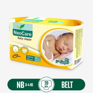 Neocare নিউ বর্ন বেল্ট সিস্টেম বেবি ডায়পার (0-4kg) - 20 পিস