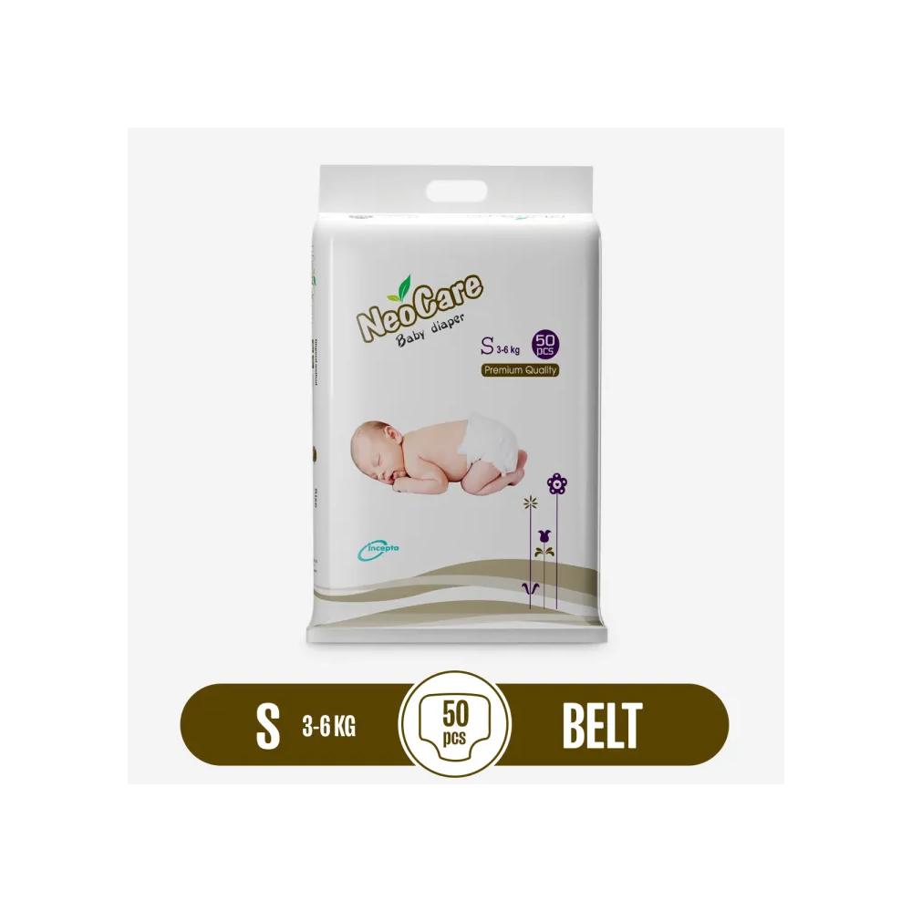 Neocare Baby Premium Belt System Diaper S Size (3-6 kg) - 50pcs