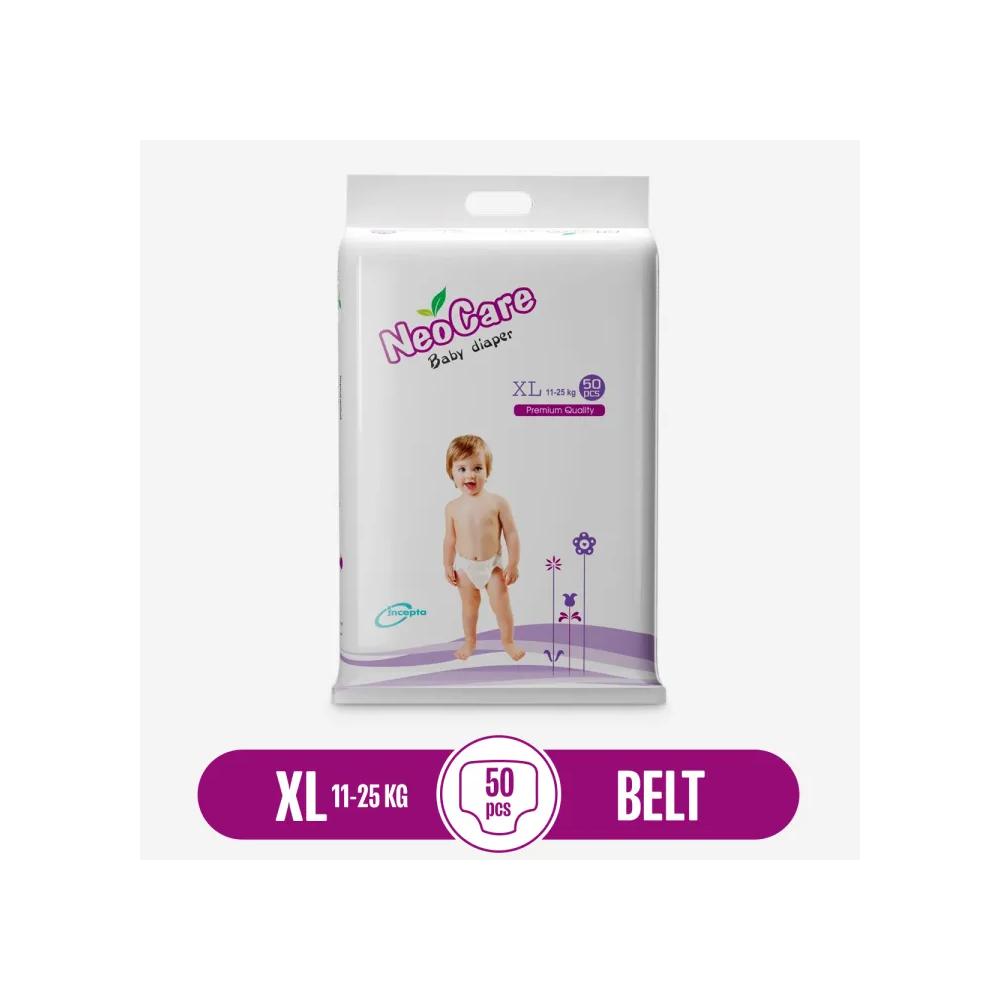 Neocare Baby Premium Belt System Diaper XL Size (11-25kg) - 50pcs