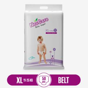 Neocare বেবি প্রিমিয়াম বেল্ট সিস্টেম ডায়পার XL সাইজ (11-25kg) - 50 পিস