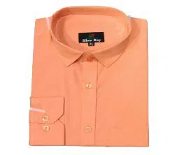 Orange color casual shirt.For Men