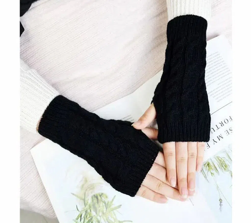 Black Winter Hand Gloves Black 