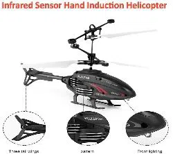 Infrared induction Hand operate Helicopter Sensor Aircraft (Without Remote) USB Charger Flying Heli Plane Toys for Boys and Girls