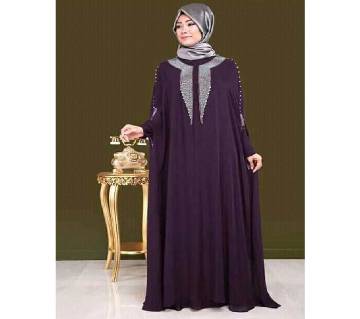 Purple Georgette Borka For Woman