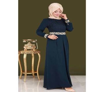 Navy Blue Georgette Borka For Woman