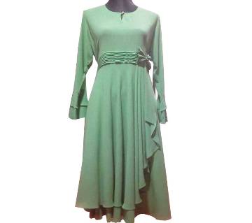 Olive-Drab  Georgette Borka For Woman