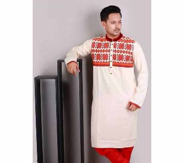 Gents semi long cotton punjabi 