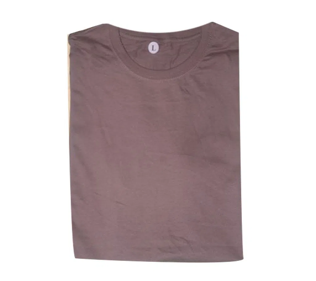 Biscuit Solide Cotton T-Shirt For Men