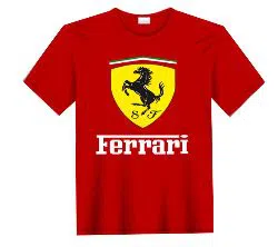 Ferrari Red Cotton T-Shirt For Men  LW_78603