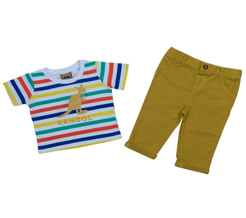 (HAVEit360) Baby Boys UK Brand Cotton Neck T-Shirt Set (T-shirt + Full Pant) For 3-6 Month,6-12 Month,12-18 Month