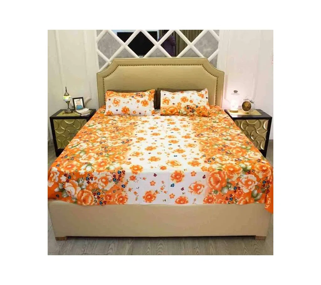 king Size Bed Sheet With 2 Pillow Cover