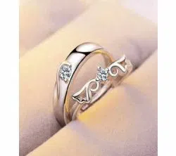Silver Plated China couple Ring(2pcs)-01 / jc