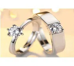  Silver Plated China couple Ring(2pcs)-02 / jc